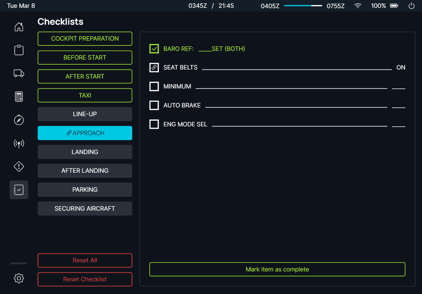 efb-checklists